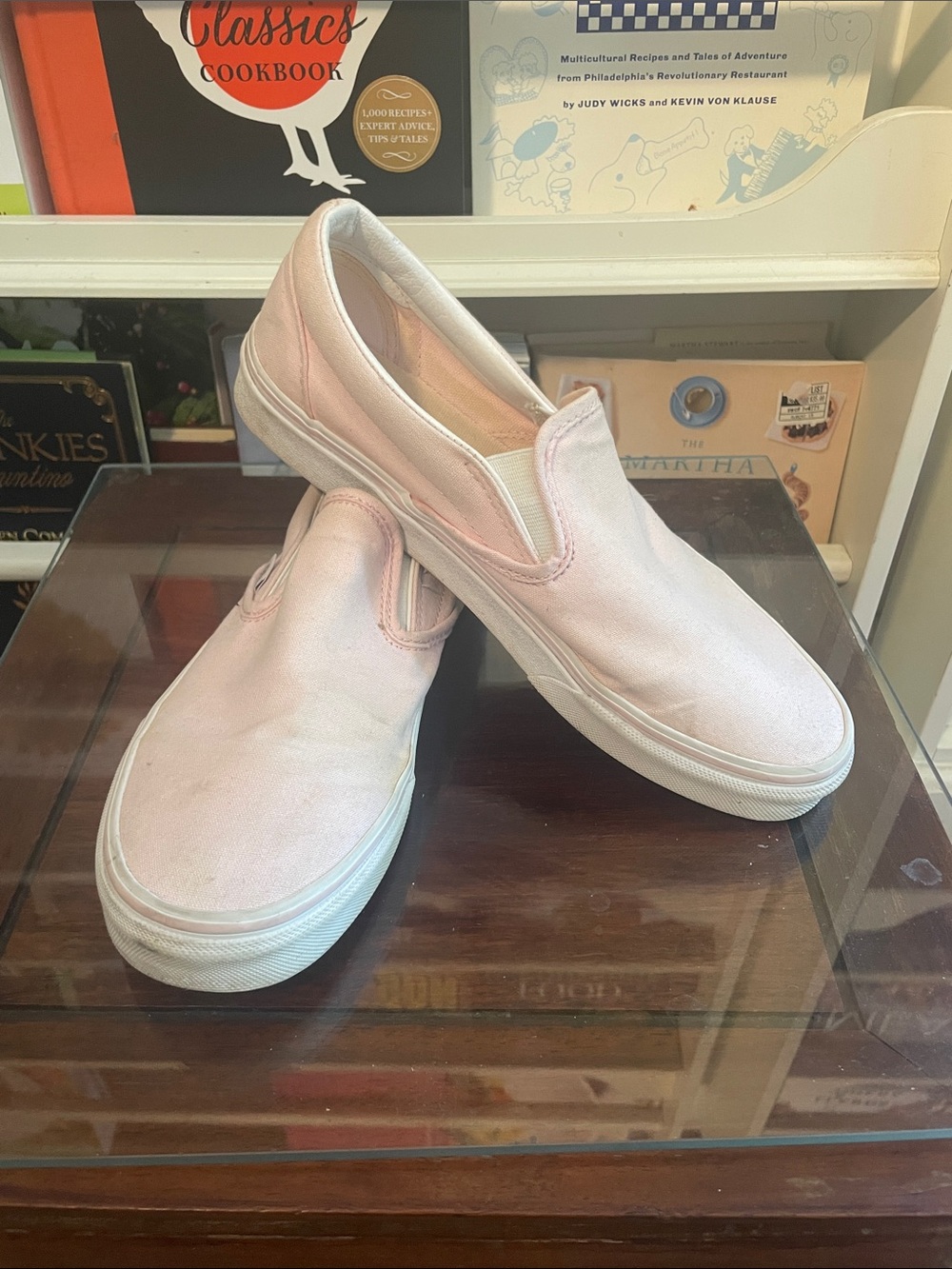 Vans Light Pink Slip-On Canvas Sneakers
